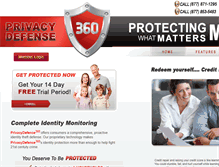 Tablet Screenshot of privacydefense-360.com
